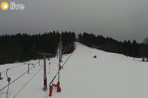 Ski areál Karolinka, střední část sjezdovky